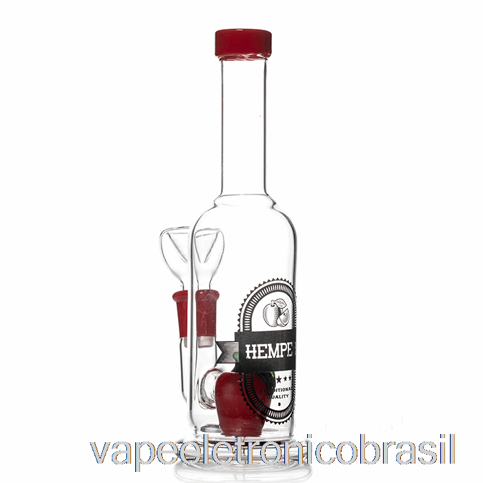 Vape Eletronico Hemper Bongo De Cidra De Maçã Transparente / Vermelho